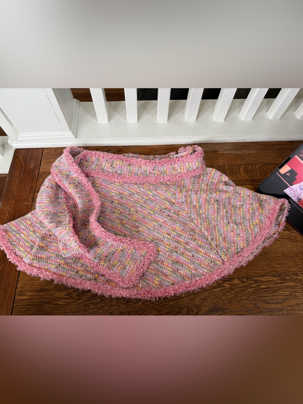 Pink Multicolor Knit Skirt